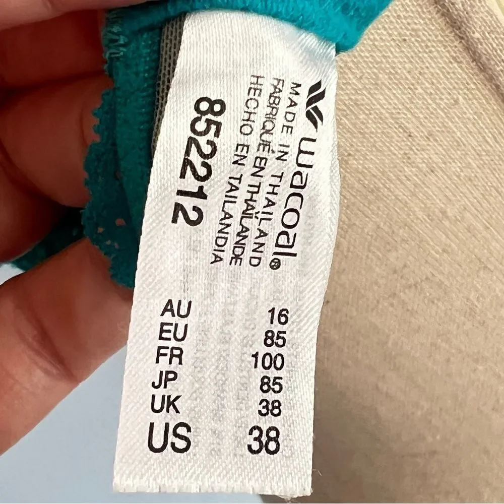Wacoal The Insider Wire Free Lace Mesh Bra 38 Capri Breeze 852212
